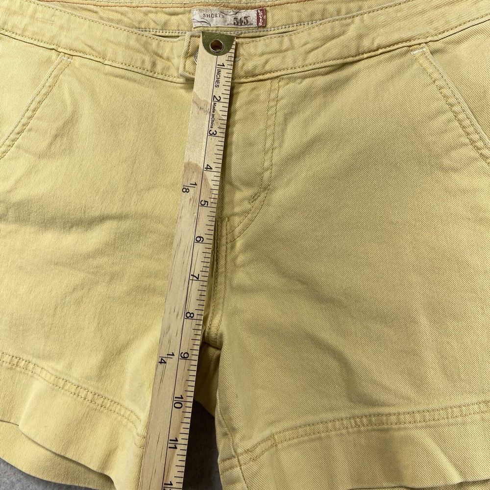 Levi's 545 Shorts Womens Size 10 Beige Flap Pockets Denim Jean Stretch Preppy - Picture 4 of 11